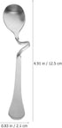 SOLUSTRE 6pcs Stainless Steel Espresso Spoon with Curved Handle Honey Milk Coffee Mixing Spoons Dessert Spoons for Specialty Ice Cream Appetizer S...
