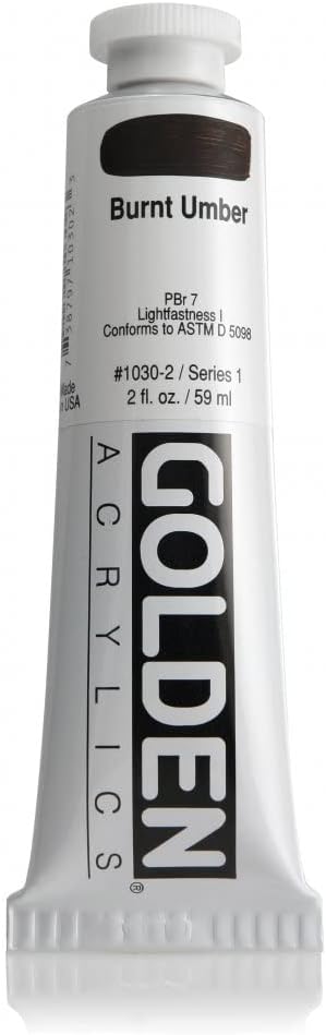 Golden Heavy Body Acrylic Paint, 2-Ounce, Burnt Umber...
