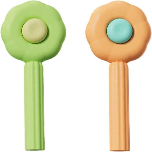 Andy's Orchids 2pcs Pet Hair Cleaner Brush, Pet Hair Cleaner Brush Self Cleaning Pet Hair Re mover Sunflower Shape Dog Brush Hair Removal Button C...