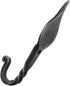 Hand Forged Metal Wall Hook Wrought Iron Handmade Wall Mounted Rustic Coat Leaf Hook Blacksmith Wall Mounted Kitchen Towel Hooks Rack Black Antiqu...