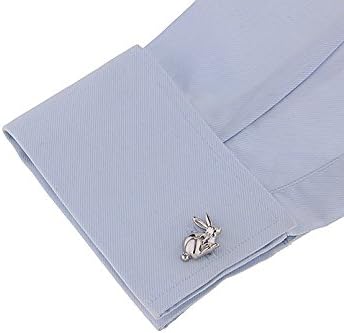 Easter Bunny Rabbit Pair Cufflinks in a Presentation Gift Box & Polishing Cloth...