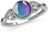 HUKQBUNX 925 sterling silver fashion color changing mood Ring Round Cut Cubic Zircon eternal CZ commitment Moonstone mood change wedding engagemen...
