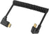 Qaoquda USB C Coiled U Shaped Cable, 180 Degree USB 3.1 Type C Male to Male Spring Spiral Cable, 3A 10Gbps Fast Charging and Data Extension Cable,...