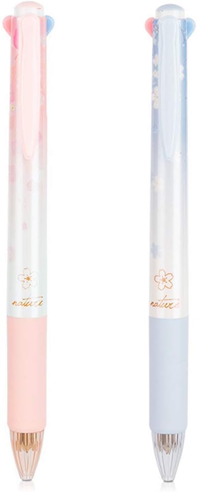 Cherry Multicolor Ballpoint Pens Set 0.7mm Ball Point Pen 4 Color Ink (Black, Blue, Red, Green) in One Retractable Ballpoint Pen (12pcs)......