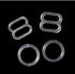 100Set Clear Plastic Invisible Lingerie Rings (8.5g) and Sliders (9g) Bra Bikini Rings (15mm)...