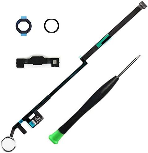 White Home Button Replacement for iPad 10.2" 2019 7th/8th/9th Gen (A2197/A2198/A2200/A2270/A2428/A2429/A2430) Incl Flex Cable Connector...
