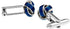 Knot Blue Pair of Cufflinks in a Presentation Gift Box & Polishing Cloth...