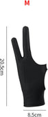2PCS Slim Style 3-Layer Two Finger Sketching Gloves - Suitable for Paper, iPad, and Graphics Drawing Tablets - Left and Right Hand Compatible - (M...
