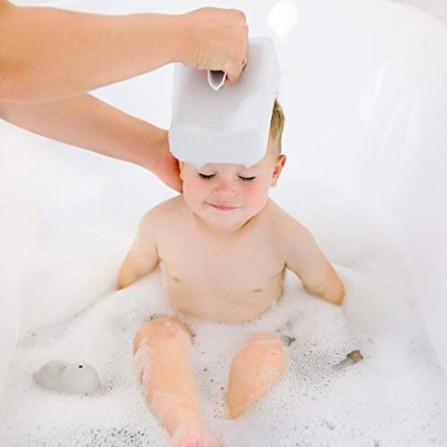Ubbi Bath Rinse Cup for Babies & Toddlers, Baby Hair Rinse Cup, Newborn Bath Time Essential, Tear-Free Bath Accessory, White...
