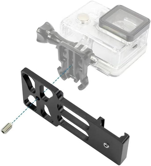 Picatinny Rail Mount Clamp Holder for Guns and Crossbows, POV/Vlog Filming Cameras Accessories Compatible with GoPro Hero 12, 11, 10, 9, 8, 7, (20...