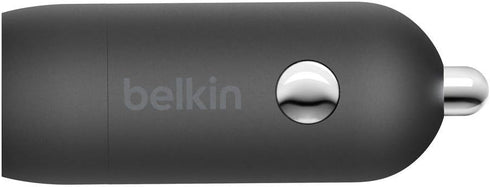 Belkin 20 Watt USB C Car Charger with Fast Charging for Apple iPhone 14, 13, iPad Pro, Samsung Galaxy S22 Ultra & More (Cable Not Included) - Blac...