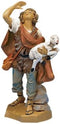 Fontanini by Roman Inc., Micah The Shepherd, 5" Shepherds Collection, Nativity Figure and Accessories, Hand Sculpted and Painted...