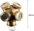 2 pcs 4 Hole Brass Spray Misting Nozzle Garden Sprinklers Fitting Hose Connect Tool...