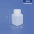 1oz/5 Pcs Plastic Lab Chemical Reagent Bottles, Square Sample Storage Container, Chemical Container Bottle with Inner Ring Cover, Narrow Mouth Sam...
