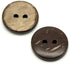 PEPPERLONELY Brand 100PC Brown Coconut Shell Buttons 2 Hole Scrapbooking Sewing Buttons 15mm (5/8 Inch)...