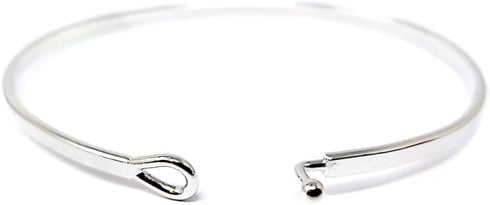 by you Inspirational Positive Quote Message Engraved Thin Cuff Bangle Hook Bracelet...