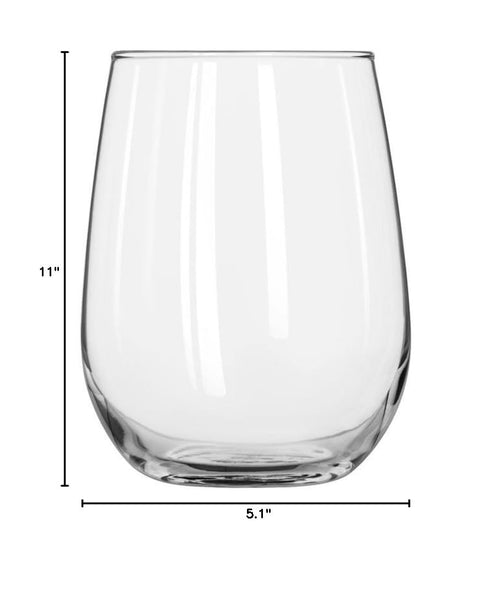 Libbey Glassware 221 Stemless White Wine Glass, 17 oz. (Pack of 12)...