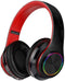 2022 Wireless Bluetooth Headphones,Colorful LED Lights Comfort Over Ear Foldable Headset with Built-in Microphone,FM,SD Card Slot,Wired for School...