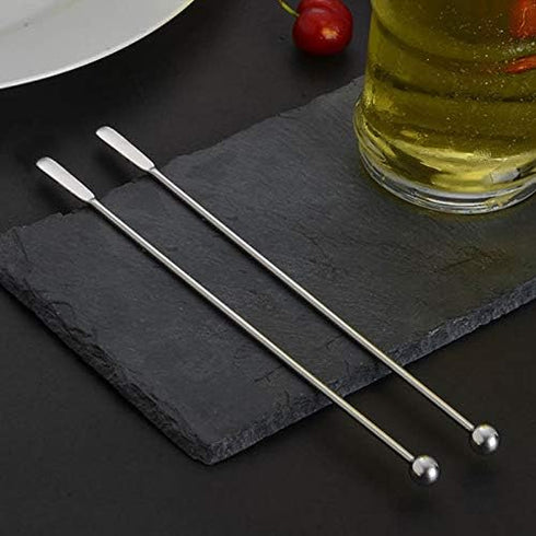 20 pcs Stainless Steel Coffee Beverage Stir Sticks Cocktail Stirrers Drink Swizzle Stick 7.4" Swizzle Stick Picks Tools...