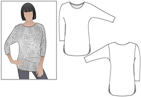 Style Arc Sewing Pattern - Fran Knit Top (Sizes 18-30)...