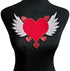 3 Pcs Silver Series Sequin Letter Embroidery Patch/Red Love Wing Patch/Silver BigMouth Patch Patch Garment DIY Decoration Accessories(Silvery)...