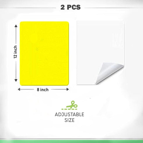 Dry Erase Whiteboard Stickers, Reusable Thicken White Board Sheet for Fridge & Wall (All Smooth Surface) 12''×8'' Small White Board for Kitchen/Of...