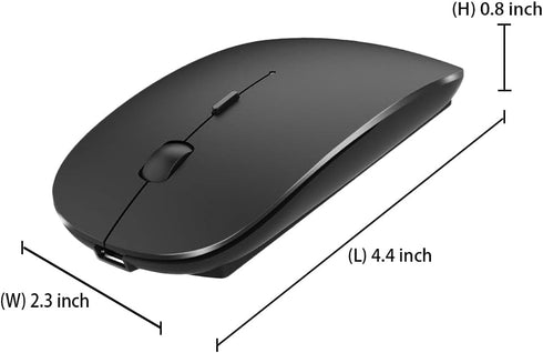 KLO 4 Modes Rechargeable Bluetooth Mouse/Bluetooth 3.0/5.2+USB-2.4G/Type-C,Bluetooth Mouse for MacBook pro/MacBook air/Laptop/iMac/ipad/Notebook/p...