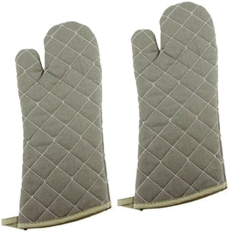 New Star Foodservice Oven Mitts with Extra Defense, up to 400F, Set of 2 (Olive (Flame Retardant), 17-Inch (Set of 2))...