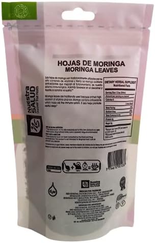 Dried Moringa Leaves Herbal Infusion Tea (35gr) - All Natural Moringa Tea in a Zip Lock Bag Premium Silver Line...