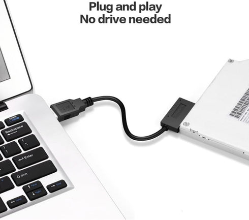 JDYYICZ USB 3.0 to 7+6 13Pin Slimline SATA Cable Adapter for Laptop CD DVD ROM Optical Drive...