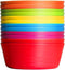Kids Plastic Bowls Set of 12 Children Bowl 10 Ounce Microwave Dishwasher Safe BPA Free Non Toxic Toddler Bowls 6 Bright Colors for Cereal, Soup, S...