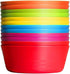 Kids Plastic Bowls Set of 12 Children Bowl 10 Ounce Microwave Dishwasher Safe BPA Free Non Toxic Toddler Bowls 6 Bright Colors for Cereal, Soup, S...