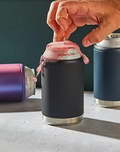 Maars Standard Can Cooler for Beer & Soda | Stainless Steel 12oz Beverage Sleeve, Double Wall Vacuum Insulated Drink Holder - Gloss White...