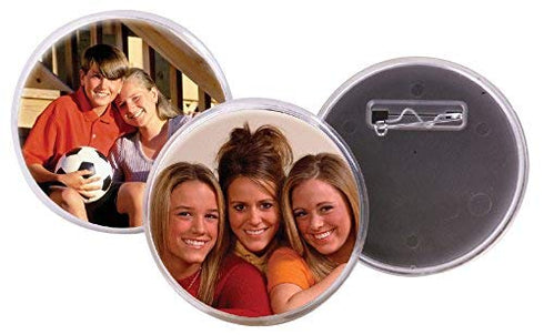 3" DIY Snap Together Pin Back Buttons - 12 Pack...