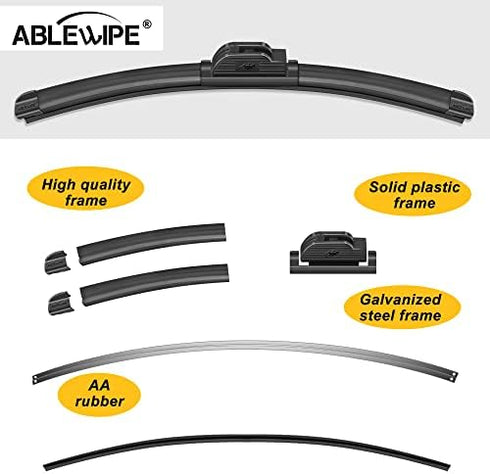 Windshield Wiper Blades Replacement for W163 1998-2005 Wiper Blades 22" + 22" Model: 19J24 (Set of 2)...
