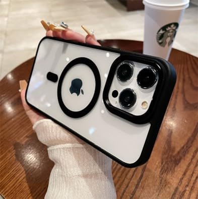 Luxury Cellphone Case Compatible with iPhone 15 Pro and iPhone 15 Pro Max (Black, iPhone 15 Pro max)......