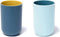 Unbreakable Reusable Drinking Cups Set of 2 Colors, Plastic Toothbrush Cup Tumblers 300 ml/10.5 oz, Dishwasher Safe (Light blue & Navy blue)...