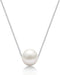 Rnivida 925 Sterling Silver Single Pearl Pendant Necklace, Simple Pearl Necklace...