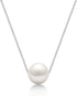 Rnivida 925 Sterling Silver Single Pearl Pendant Necklace, Simple Pearl Necklace...