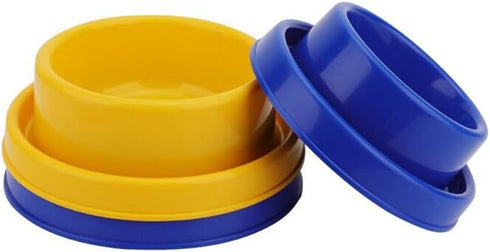Ants Away Dog Bowl Cat Puppy Food Bowls Round No Spill Eating Feeder for Small Animals Blue S...