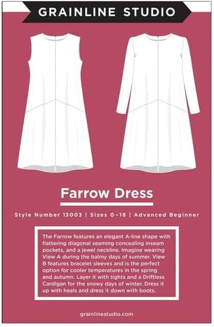 Grainline Studio Farrow Dress Sizes 0-18 Fabric, Multi...