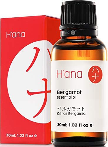 H’ana Bergamot Essential Oil - 100% Pure and Natural Bergamot Oil for Diffuser, Hair, Shampoo, Skin and Aromatherapy - With a Fresh, Citrusy Scent...