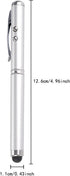 Metal Multi-Function Pen, Touch Screen Stylus, Flashlight with White Light, Infrared, Creative Christmas and Birthday Gifts (1 Silver)...