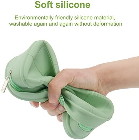 Makeup Travel Bag,Silicone Makeup Bag,Cosmetic Travel Bag,Waterproof Portable Toiletry Bags,Cosmetic Bags for women and girls (Green)...