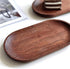 Mini Serving Tray for Jewellery Key Coin Set of 2, Oval Natural Wood Dessert Cup Tray, Small Wooden Cheese Plate, Tableware Decorative Tray (2)...