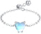 Kokoma Moonstone Heart Ring for Women Crystal Teardrop Link Chain Statement Stacking Rings Engagement Promise Finger Band Dangle Ball Adjustable...