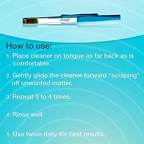 DrTung's Stainless Steel Tongue Cleaner & Smart Floss Bundle - Tongue Cleaner for Adults, Kids, Helps Freshens Breath, Natural Floss, Gentle on Gu...