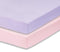 Everyday Kids 2-Pack Fitted Crib Sheets, 100% Soft Breathable Microfiber Baby Sheet, Fits Standard Size Mattress 28in x 52in, Lavender, Pink Nurse...