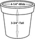 MPT01887 Fluer De Lis Series Metal Planter Flower Pot, 4", Color Surf Blue...