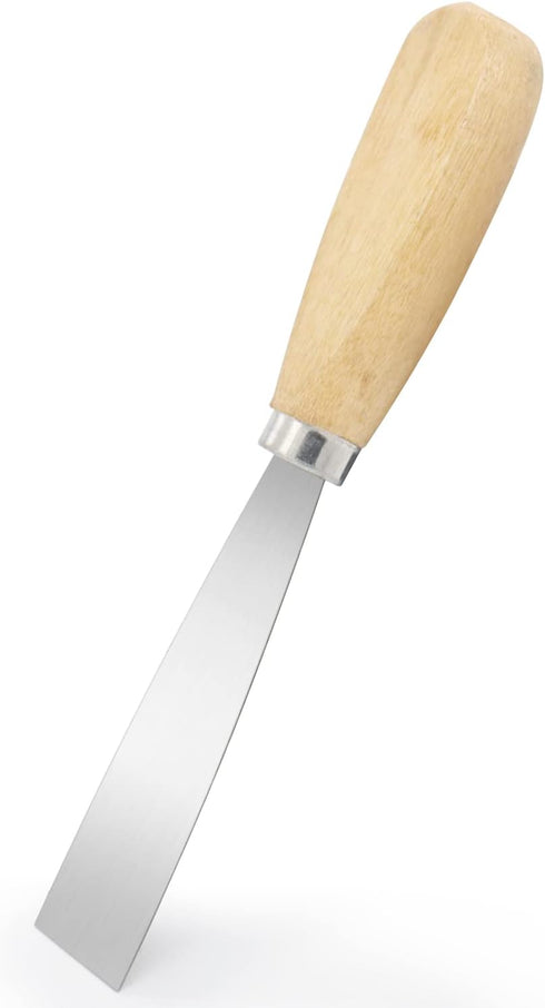 Putty Knife, 1 Inch Metal Scraper, wooden Handle Spackle Knives for Drywall, Decals, Wall paper, Patching, Painting, Taping, Scraping Coating...